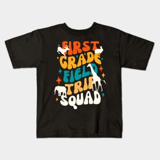 First Grade Field Trip Squad Kids T-Shirt